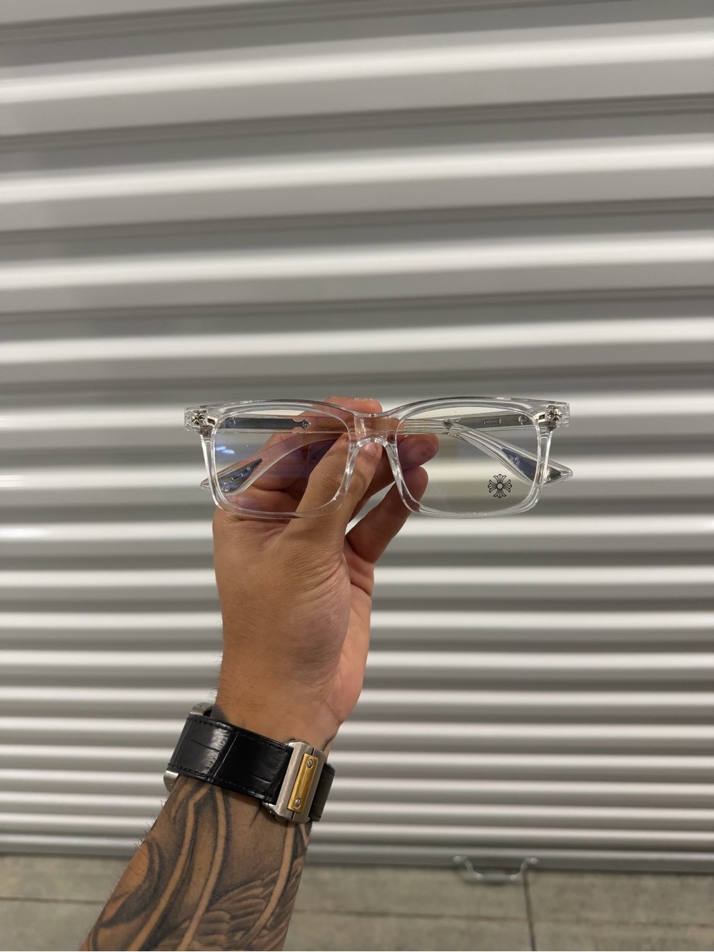Chrome Glasses Clear